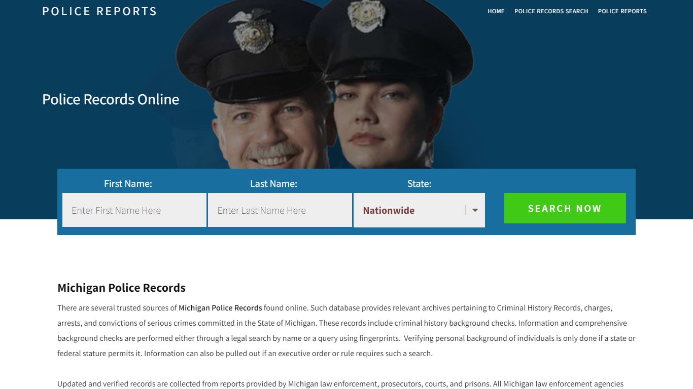Michigan Police Records | Get Instant Reports On People